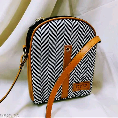 Cute Double Zipper Sling Bag